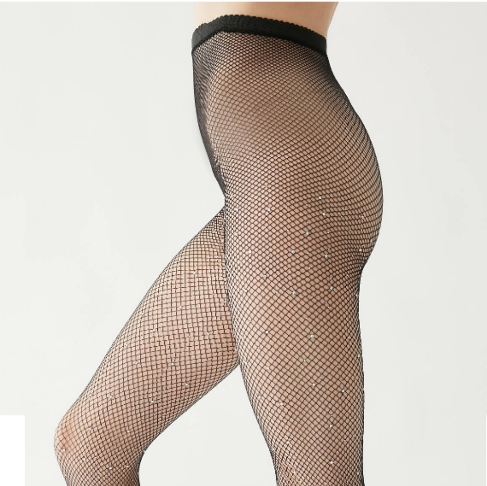 NWT Urban Outfitter Jewel Fishnet Tights - Picture 7 of 7